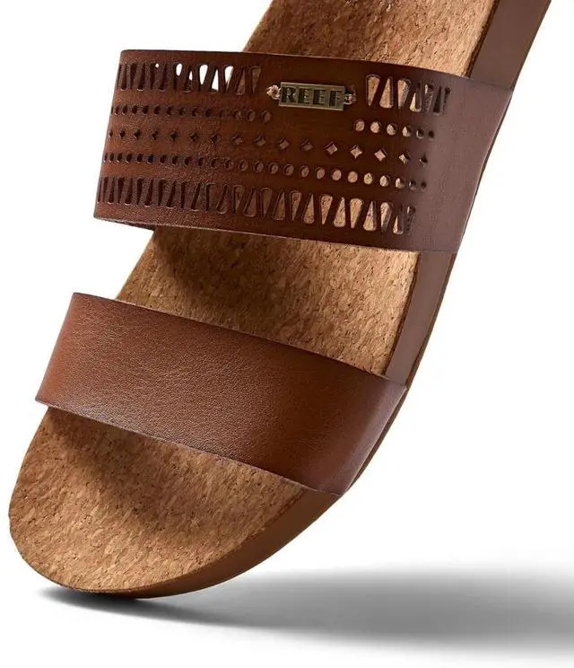 Alt view image 6 of 7 - REEF Women's Cushion Vista Perf Regular Slide Sandal - Coffee, Size 9