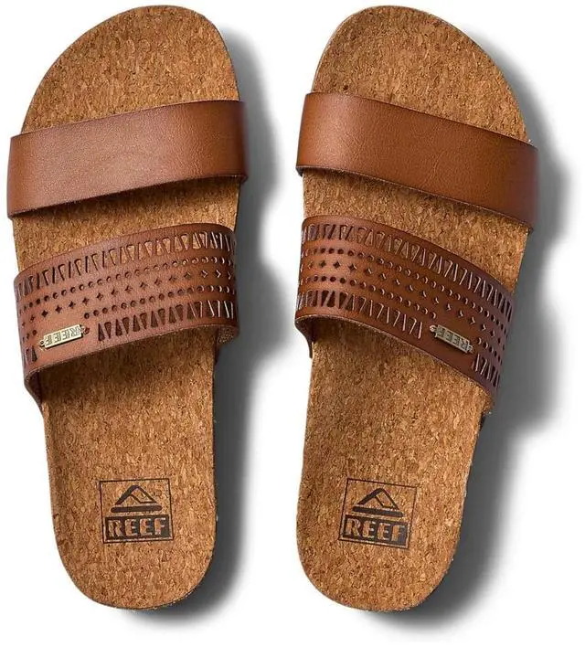 Alt view image 5 of 7 - REEF Women's Cushion Vista Perf Regular Slide Sandal - Coffee, Size 9