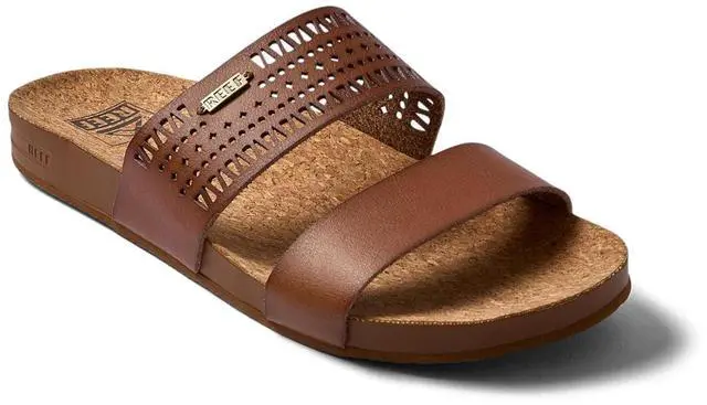 Alt view image 2 of 7 - REEF Women's Cushion Vista Perf Regular Slide Sandal - Coffee, Size 9