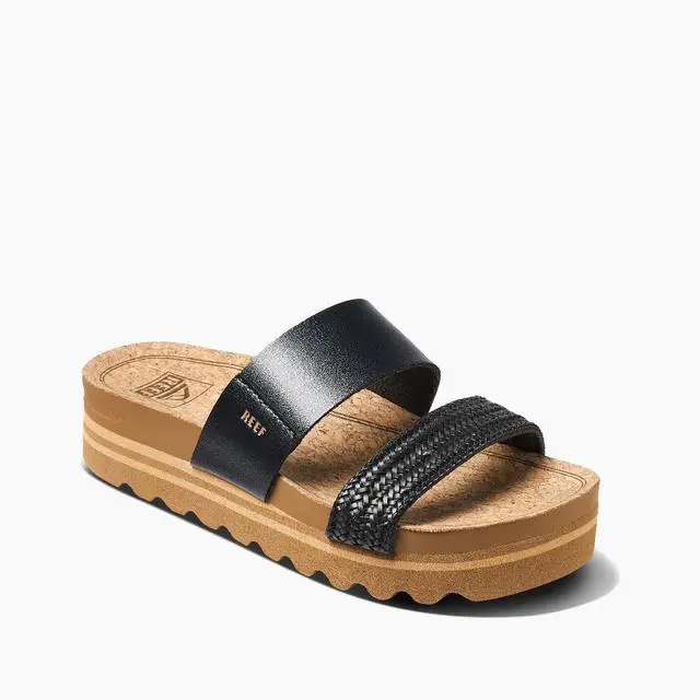 Alt view image 2 of 7 - REEF Women's Cushion Vista Hi Comfortable Regular Sandal - Black Braid, Size 10