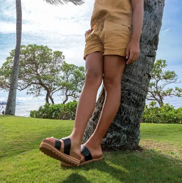 Alt view image 5 of 7 - REEF Women's Cushion Vista Hi Comfortable Regular Sandal - Black Braid, Size 10
