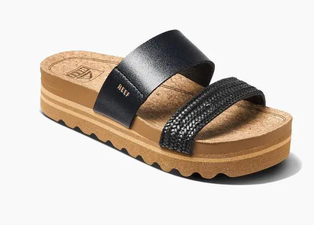 Alt view image 2 of 7 - REEF Women's Cushion Vista Hi Comfortable Regular Sandal - Black Braid, Size 9