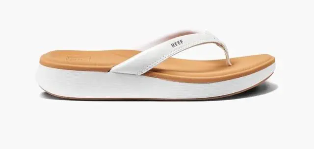 Alt view image 2 of 6 - REEF Women's Cushion Cloud Flip Flop Regular Sandal - White/Tan, Size 9