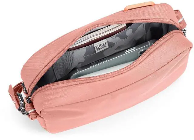 Alt view image 4 of 7 - Pacsafe GO Anti-Theft Crossbody Bag with Adjustable Strap, One Size, Rose