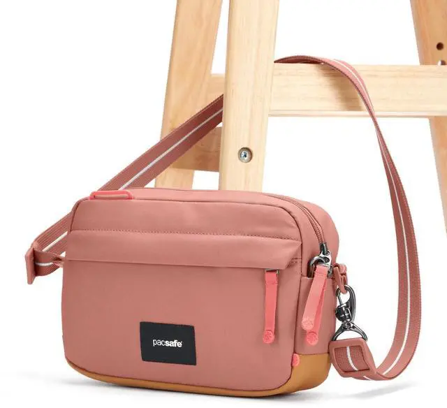 Alt view image 3 of 7 - Pacsafe GO Anti-Theft Crossbody Bag with Adjustable Strap, One Size, Rose