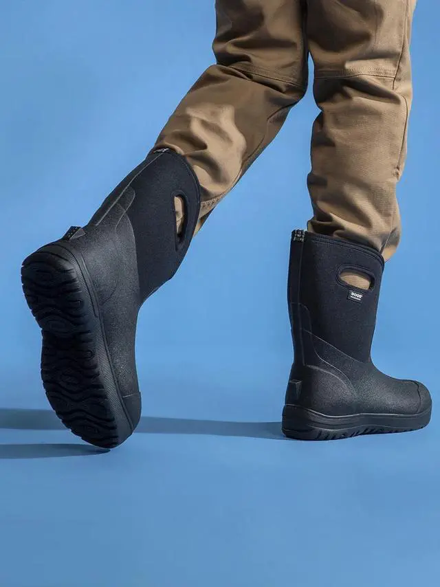 Alt view image 6 of 7 - Bogs Men's Ultra Mid Waterproof Regular Winter & Rain Boot - Black, Size 14