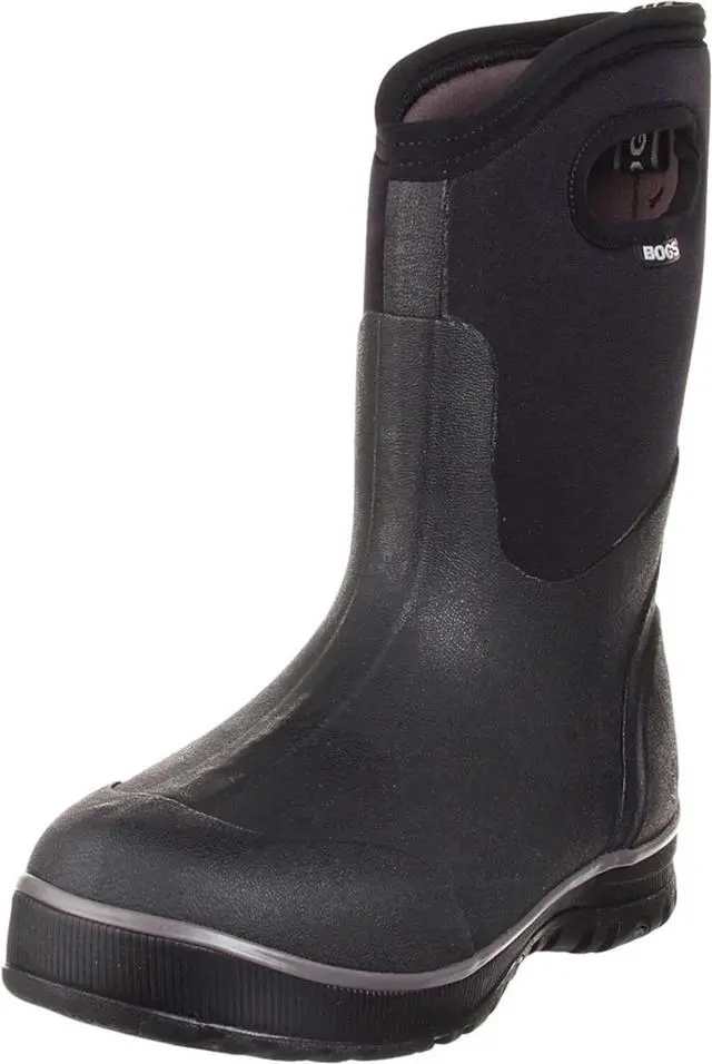 Main image of Bogs Men's Ultra Mid Waterproof Regular Winter & Rain Boot - Black, Size 14