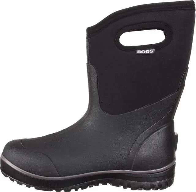 Alt view image 3 of 7 - Bogs Men's Ultra Mid Waterproof Regular Winter & Rain Boot - Black, Size 14
