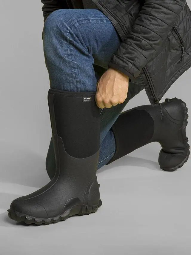 Alt view image 3 of 7 - Bogs Men's Comfortable Waterproof Standard Classic High Boot - Black,Size 13