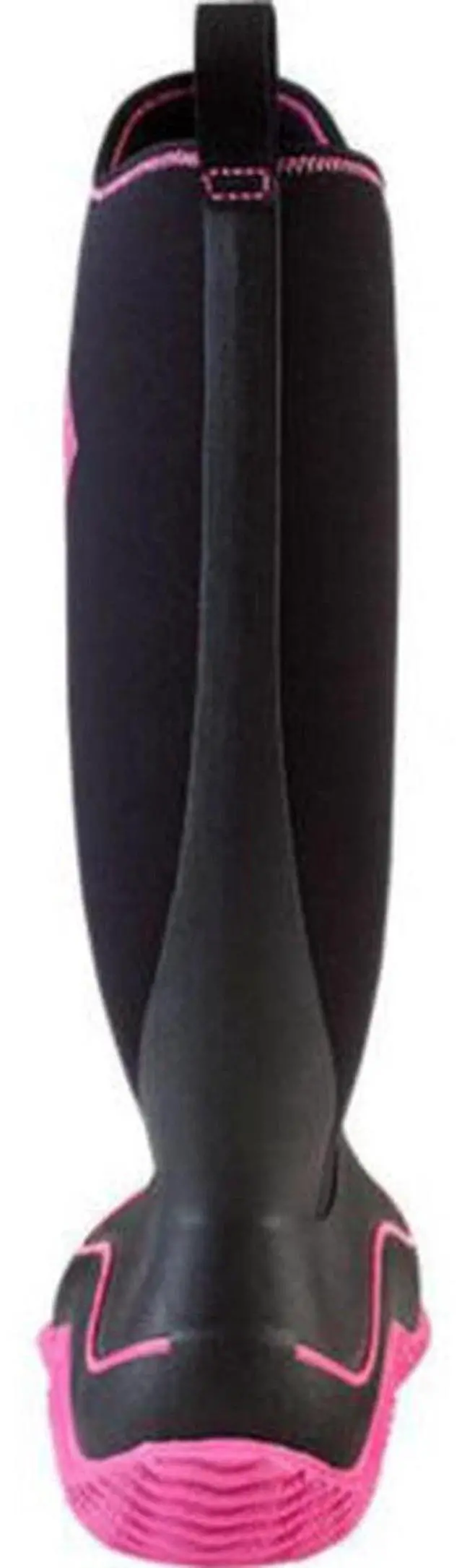 Alt view image 3 of 4 - Muck Boots HAW404 Women's Hale Multi-Season Rubber Boot, Black/Hot Pink, Size 10