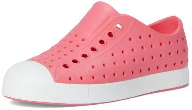 Main image of Native Shoes Kid's Jefferson Lightweight Slip-On Shoes, Flamingo Pink/Shell White, Size C7