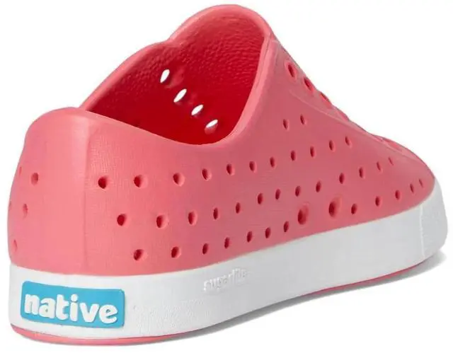 Alt view image 4 of 5 - Native Shoes Kid's Jefferson Lightweight Slip-On Shoes, Flamingo Pink/Shell White, Size C7