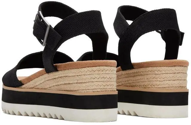 Alt view image 5 of 7 - TOMS Women's Diana Wedge Comfortable Regular Sandal, Black, Size 11