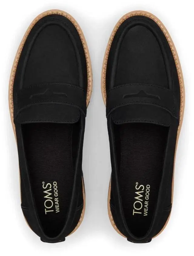 Alt view image 4 of 7 - TOMS Women's Cara Comfortable Leather Flat Loafer, Black, Size 10