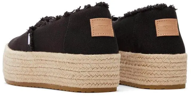 Alt view image 3 of 7 - TOMS Women's Valencia Espadrille Comfortable Slip-On Flat Loafer, Black, Size 6.5