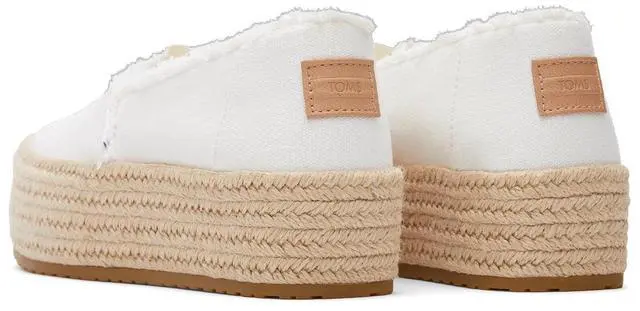 Alt view image 4 of 7 - TOMS Women's Valencia Espadrille Comfortable Slip-On Flat Loafer, White, Size 9.5