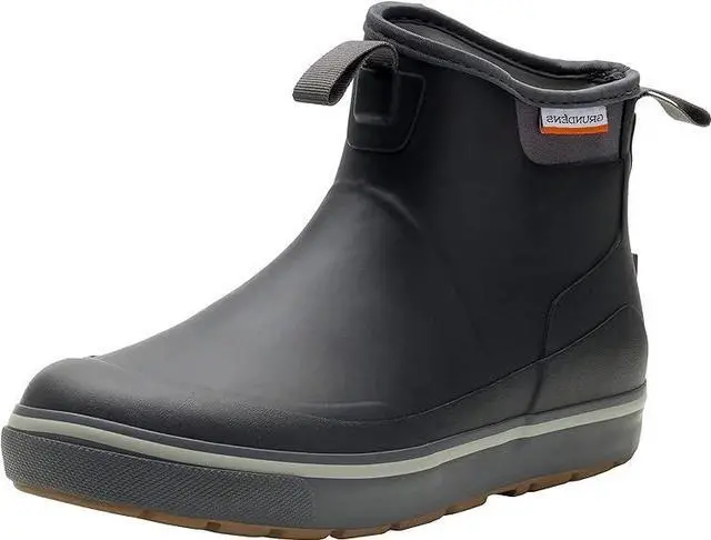 Main image of Grundens Mens DECK-BOSS Comfortable Regular Ankle Boot - Black, Size US M 9