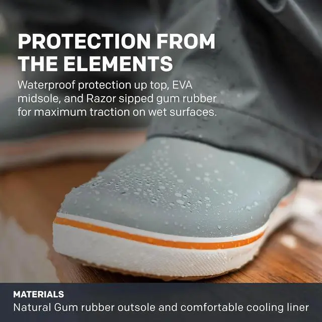 Alt view image 6 of 7 - Grundens Mens DECK-BOSS Waterproof Ankle Boot, White Squall, Size 11