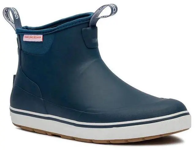 Main image of Grundens Mens DECK-BOSS Waterproof Slip-On Ankle Boot - Navy, Size M 9