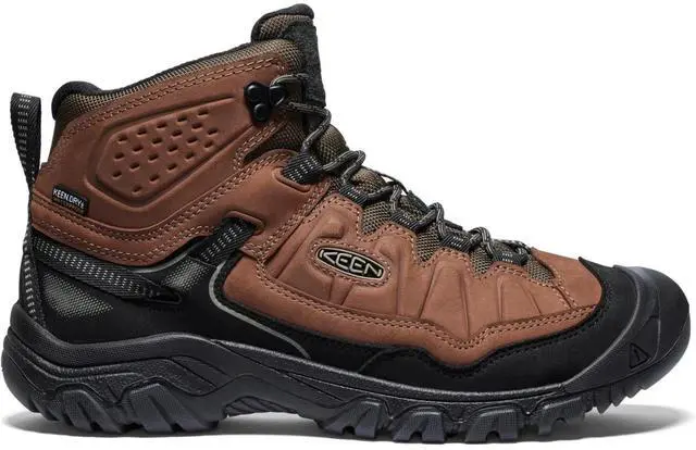 Alt view image 2 of 7 - KEEN Men's Targhee IV Waterproof Regular Hiking Boot, Bison/Black, Size 12