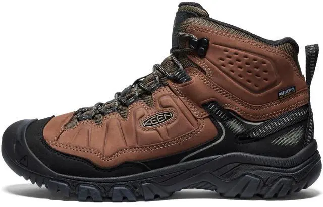 Alt view image 3 of 7 - KEEN Men's Targhee IV Waterproof Regular Hiking Boot, Bison/Black, Size 12