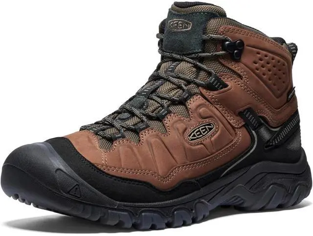 Main image of KEEN Men's Targhee IV Waterproof Regular Hiking Boot, Bison/Black, Size 12
