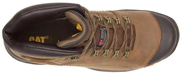 Alt view image 5 of 6 - Caterpillar Men's Diagnostic Hi Steel-Toe Waterproof Work Boot, Dark Beige, Size W 12
