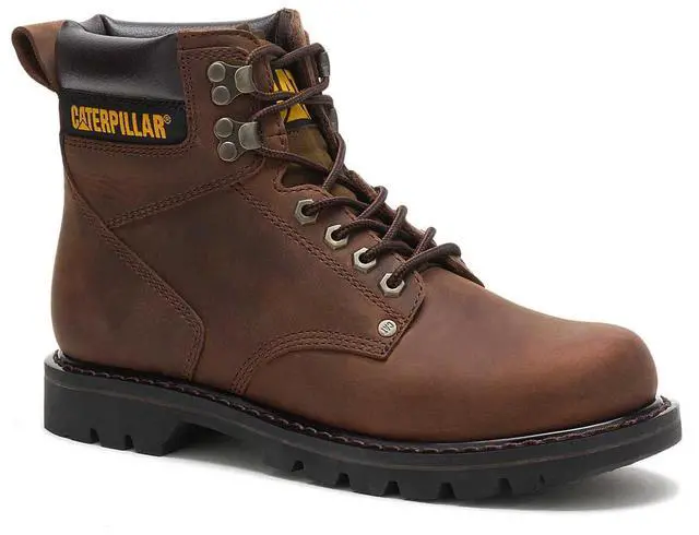 Main image of Caterpillar Men's Comfortable Second Shift Soft Toe Work Boot - Dark Brown, Size 10.5