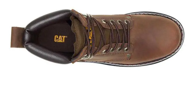Alt view image 5 of 6 - Caterpillar Men's Comfortable Second Shift Soft Toe Work Boot - Dark Brown, Size 10.5
