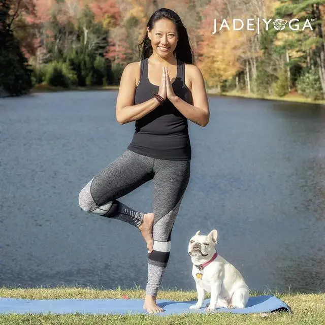 Alt view image 4 of 5 - Jade Yoga Unisex 1/8 Durable Non-Slip Lightweight Yoga Mat, 24" x 68", Black