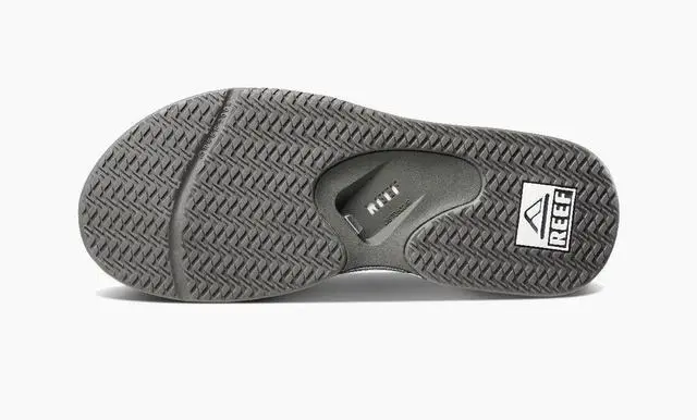Alt view image 3 of 5 - REEF Men's Lightweight Fanning Flip Flop Regular Sandal - Grey/White, Size 9