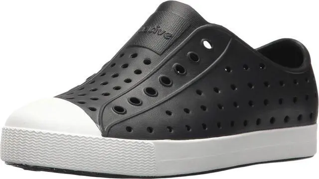 Main image of Native Kids Jefferson Waterproof Slip-On Regular Sneakers - Jiffy Black/Shell White, Size J1