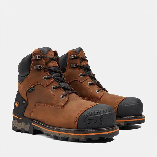 Alt view image 2 of 7 - Timberland PRO Men's Boondock 6" Composite Toe Waterproof Work Boot, Brown,Size M 9