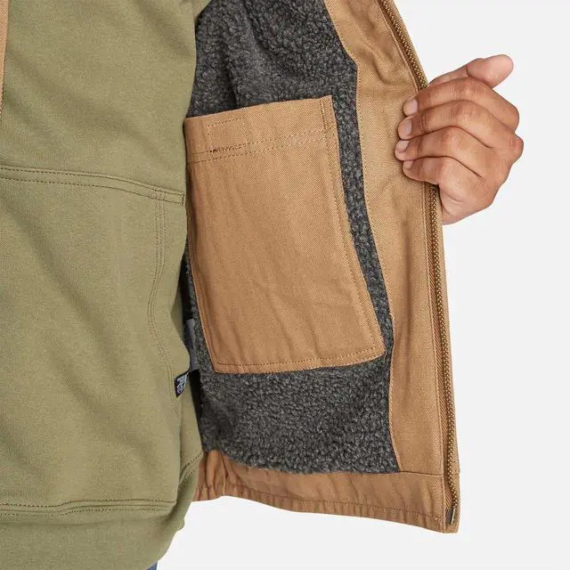 Alt view image 5 of 6 - Timberland PRO Men's Gritman Lined Canvas Vest, Dark Wheat, Size Medium
