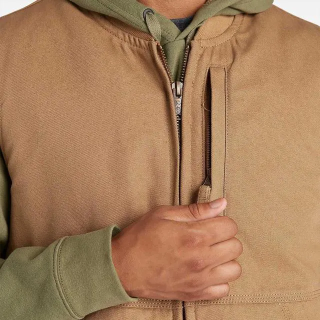 Alt view image 3 of 5 - Timberland PRO Men's Gritman Lined Canvas Vest, Dark Wheat, Size Small