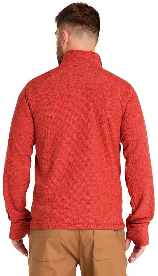 Alt view image 2 of 7 - Timberland Pro Men's Irvine 1/4 Zip Waffle Fleece Jacket, Cinnabar, Size Medium