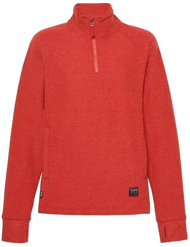 Main image of Timberland Pro Men's Irvine 1/4 Zip Waffle Fleece Jacket, Cinnabar, Size Medium