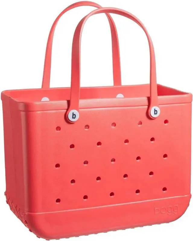 Main image of Bogg Bag Unisex Waterproof & Washable Original Tote Bag, Coral, Size Large