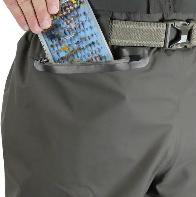 Alt view image 3 of 7 - Paramount Outdoors Fast Eddy Waist High Stockingfoot Breathable Wader Pant, Small