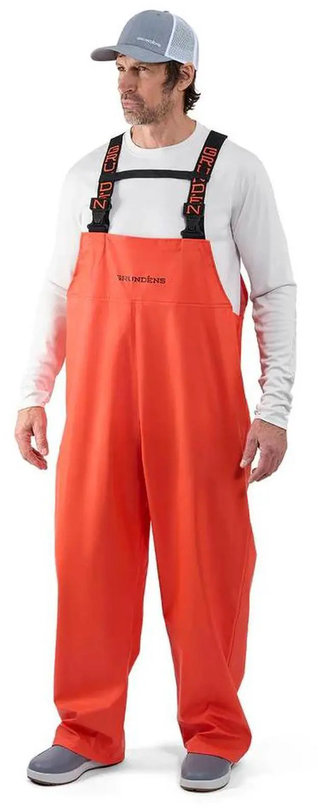 Alt view image 4 of 5 - Grundens Neptune Bib Nylon Waterproof Fabric, Green, Size Small