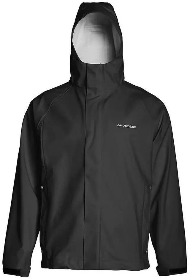 Main image of Grundens Men's Neptune Waterproof Fishing Jacket, Black, Size XLarge