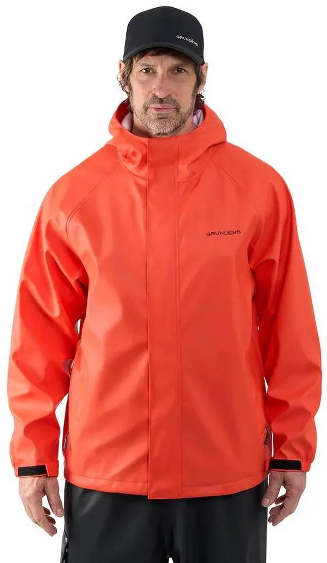 Alt view image 2 of 6 - Grundens Men's Neptune Waterproof Fishing Jacket, Green, Size Large
