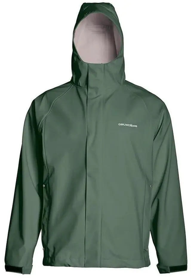 Main image of Grundens Men's Neptune Waterproof Fishing Jacket, Green, Size Medium
