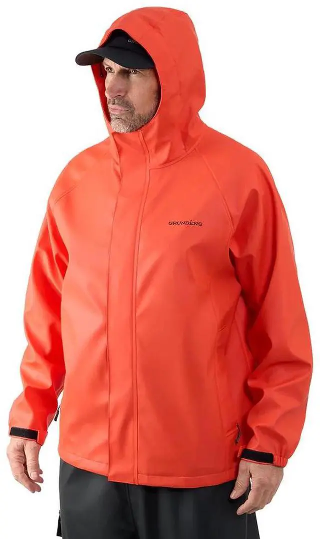 Alt view image 3 of 6 - Grundens Men's Neptune Waterproof Fishing Jacket, Green, Size Medium