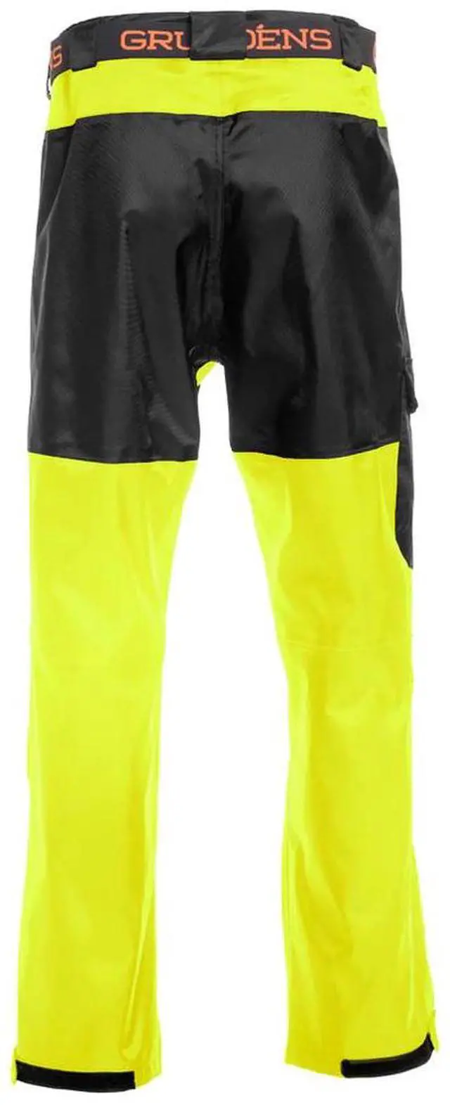 Alt view image 3 of 3 - Grundens Weather Watch Durable Water Resistant Pant , Hi-Vis Yellow, Size XLarge
