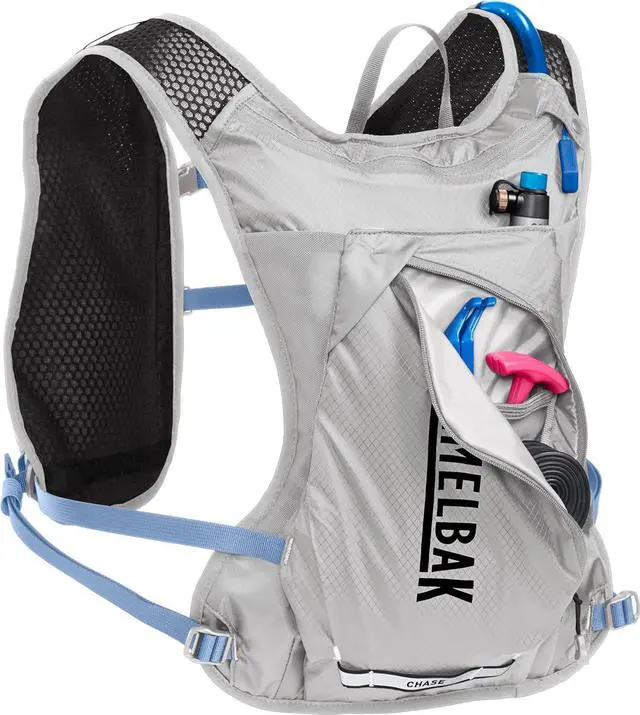 Alt view image 6 of 7 - CamelBak Women's Chase Race 4 Hydration Vest 1.5L Reservoir, Vapor Blue