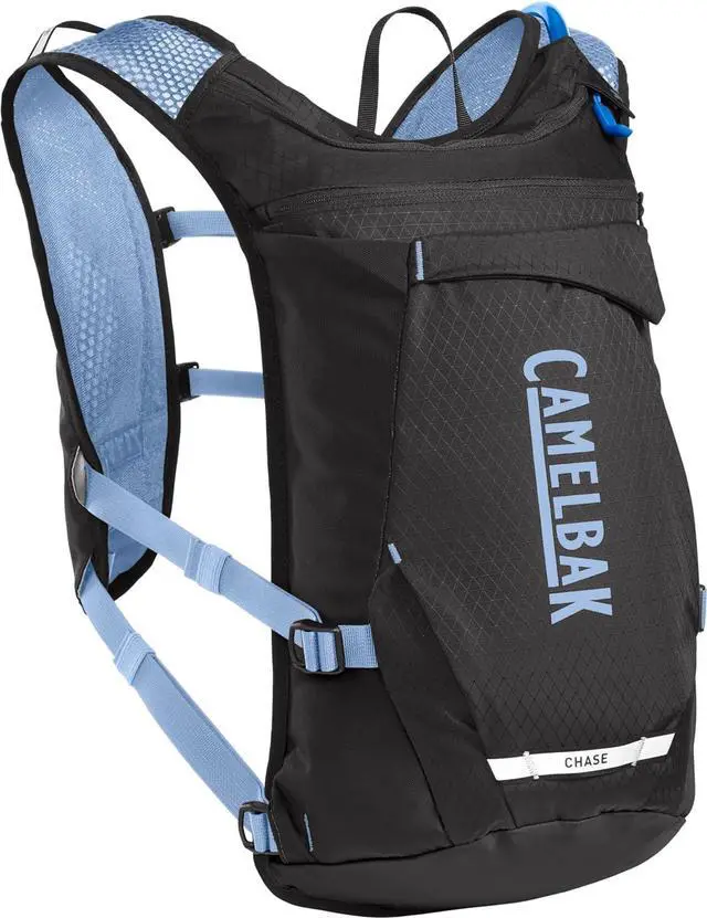 Alt view image 6 of 7 - CamelBak Women's Chase Adventure 8 Hydration Vest 70oz, Black/Iris
