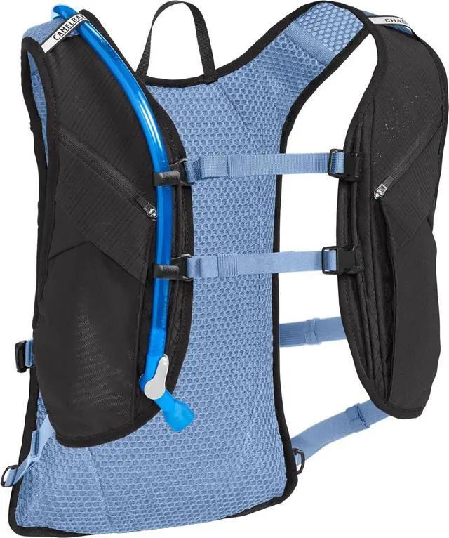Alt view image 5 of 7 - CamelBak Women's Chase Adventure 8 Hydration Vest 70oz, Black/Iris