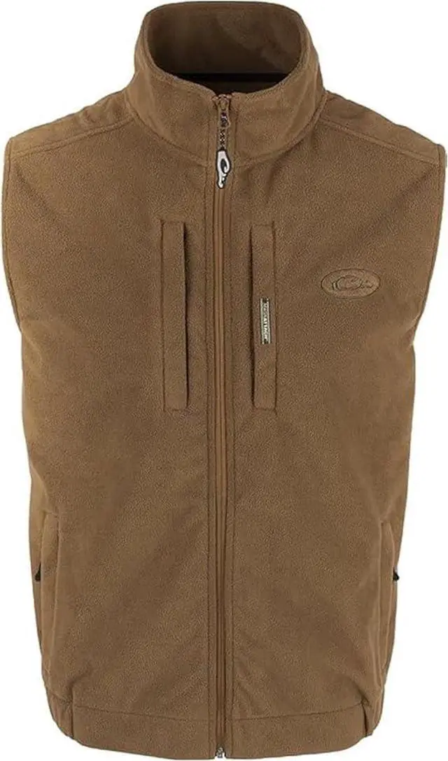 Main image of Drake Waterfowl men's MST Windproof Layering Vest, Tobacco, Large