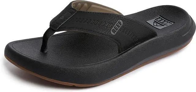 Main image of Reef Men's Swellsole Cruiser Shoes, Black/Grey, Size 8
